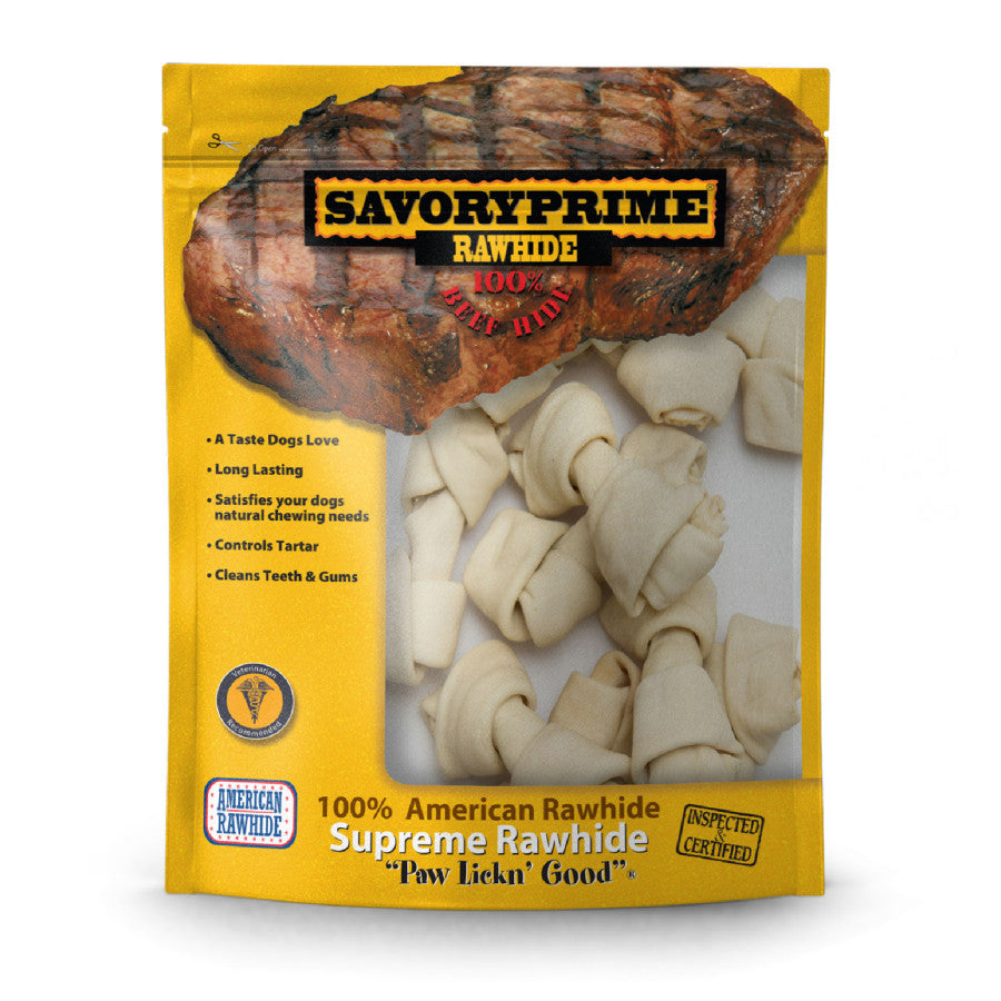 Savory Prime Supreme Knotted Rawhide Bones