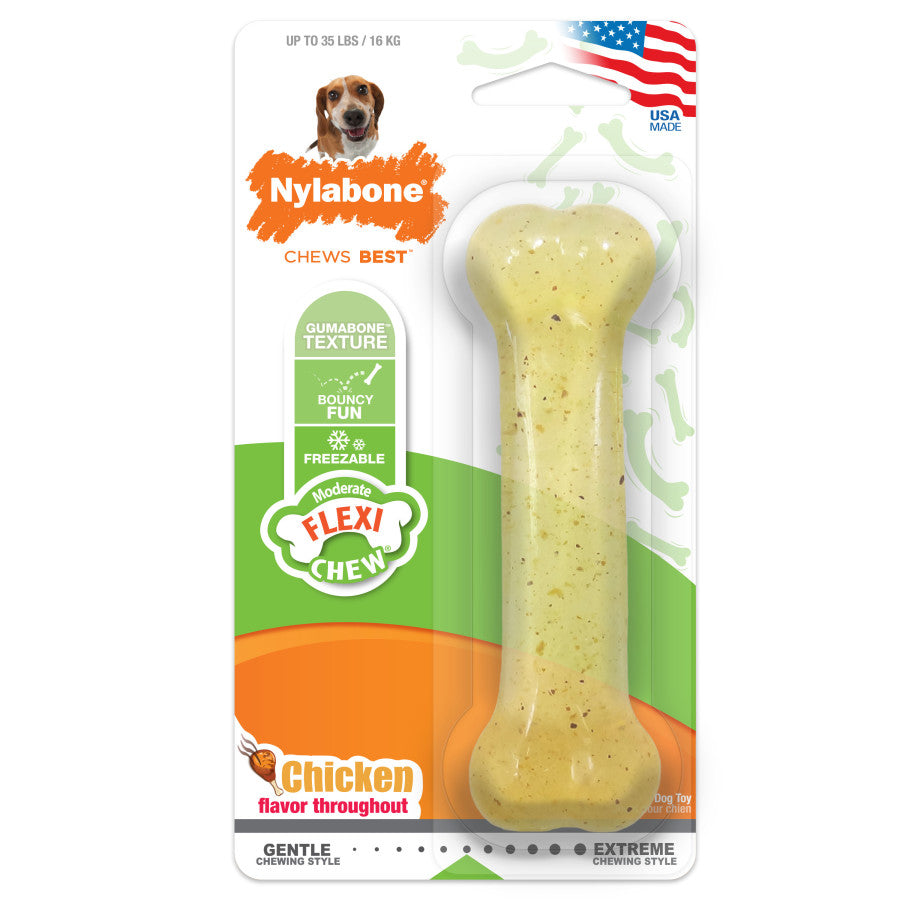 Nylabone Flexi Chew Gumabone Original Bone Chew Toy