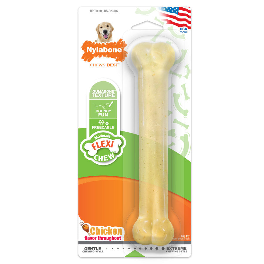 Nylabone Flexi Chew Gumabone Original Bone Chew Toy