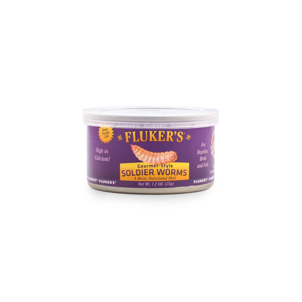 Fluker's Gourmet-Style Canned Soldier Worms Reptile Wet Food