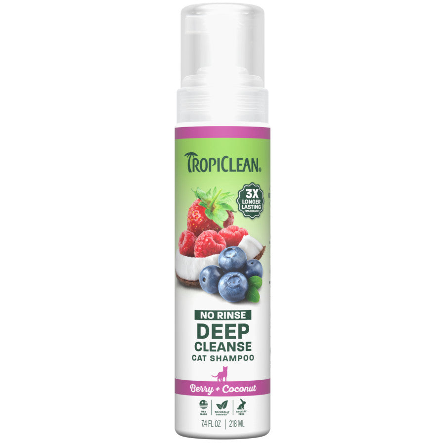 TropiClean No Rinse Deep Cleanse Cat Shampoo - 7.4 fl oz.