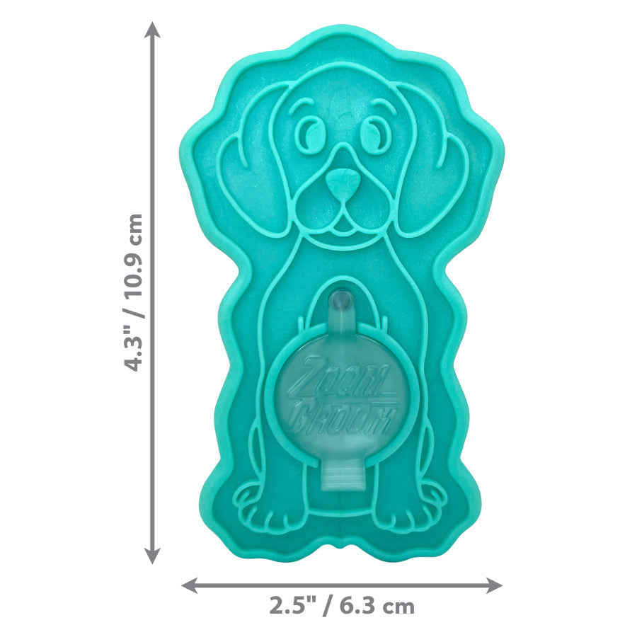 KONG ZoomGroom Bubbles Rubber Dog Grooming Brush