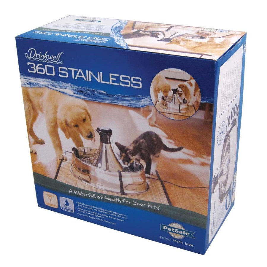 Drinkwell Stainless Steel 360 Pet Fountain 128oz