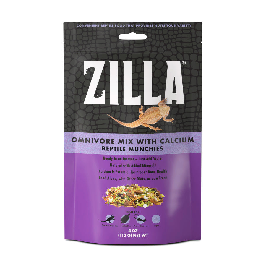 Zilla Reptile Munchies, Omnivore Mix with Calcium