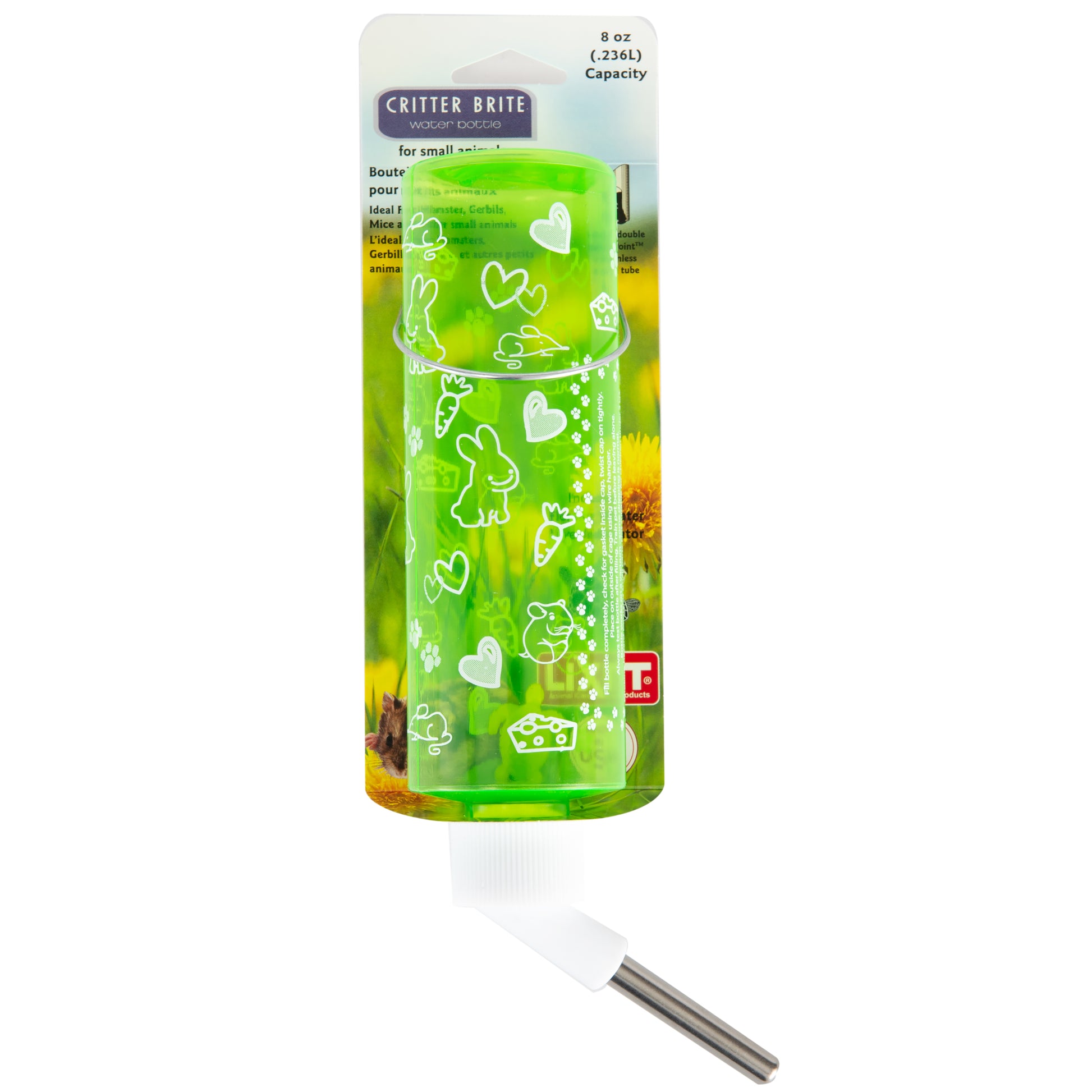 Lixit Critter Bright Water Bottle for Small Animals - Assorted, 1ea/8 oz