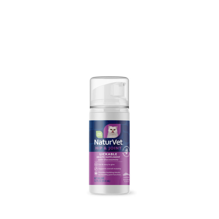 NaturVet Hip & Joint Lickable Health Supplement w/ Glucosamine for Cats