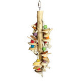 A & E Cages Happy Beaks Real Wood with Hanging Wood Cylinders Bird Toy