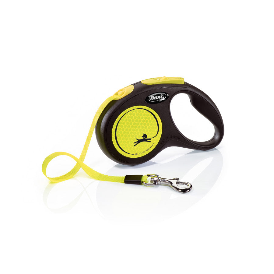 Flexi Classic Retractible Neon Reflective Tape Leash