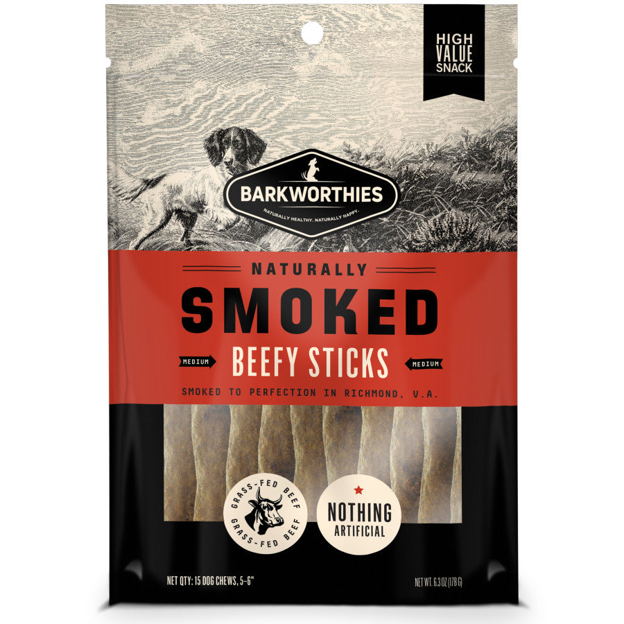 Barkworthies Smoked Beefy Sticks Dog Treat
