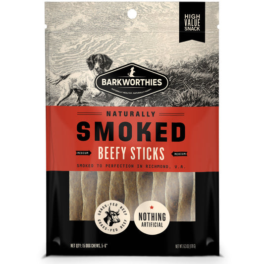 Barkworthies Smoked Beefy Sticks Dog Treat