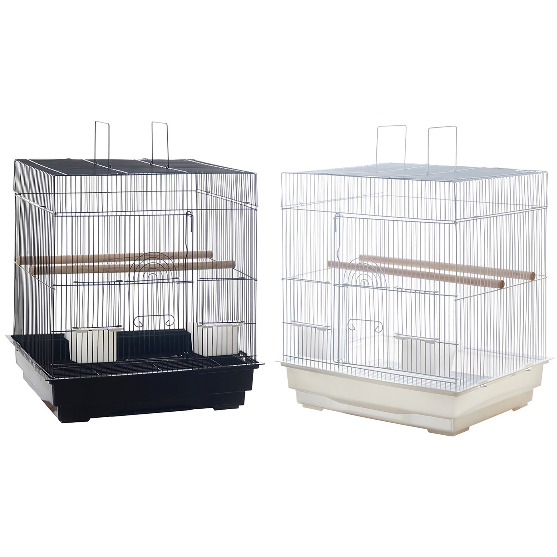 A & E Cages Flat Top Cage - (2) Black & (2) White, 4ea/18In X 14 in, 4 pk