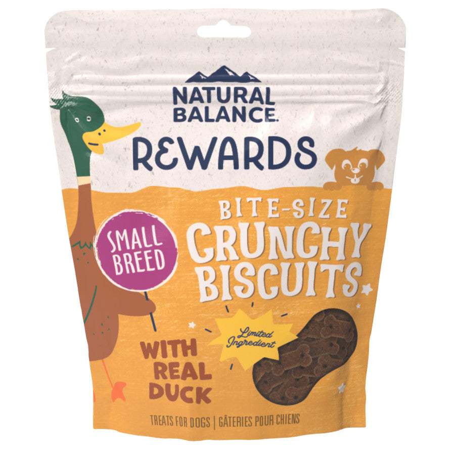 Natural Balance Pet Foods Rewards Bite-Size Crunchy Biscuits Small Breed Dog Treats