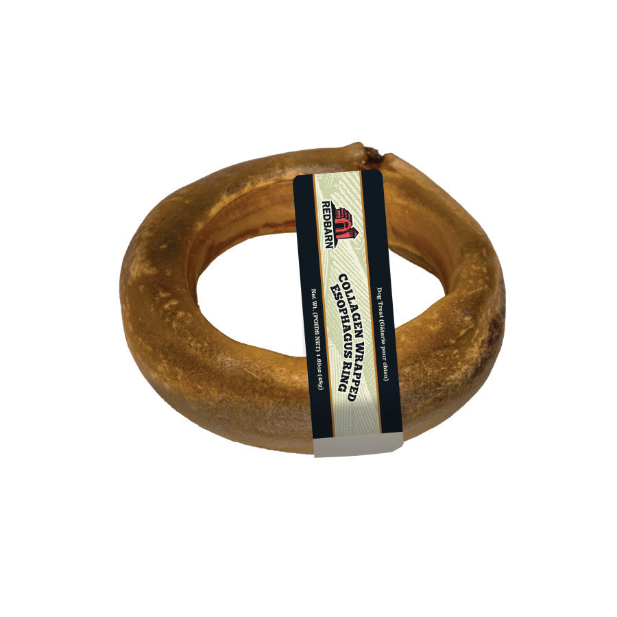 Redbarn Pet Products Redbarn Collagen Wrapped Esophagus Ring Dog Treat