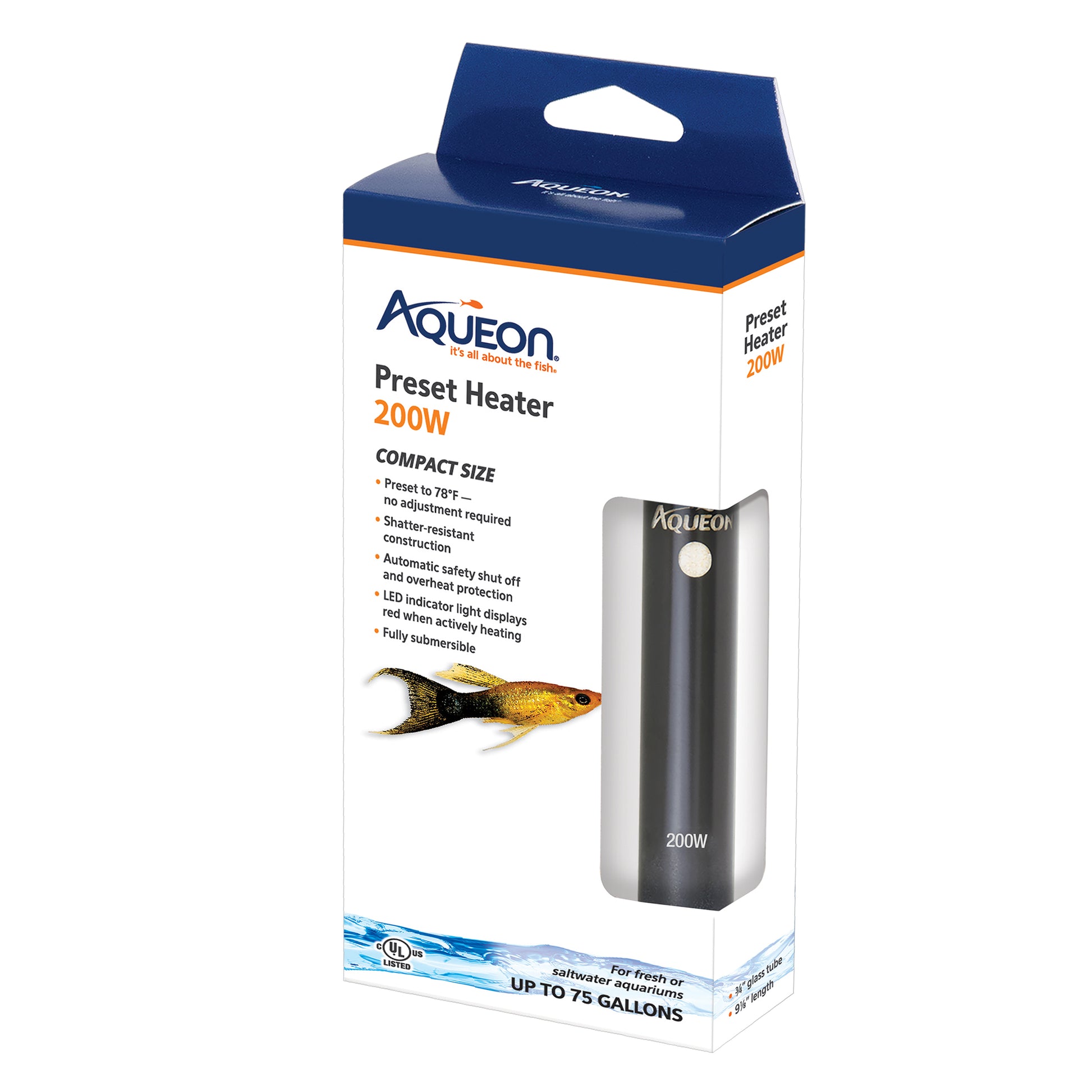 Aqueon Preset Aquarium Heater - 200 W