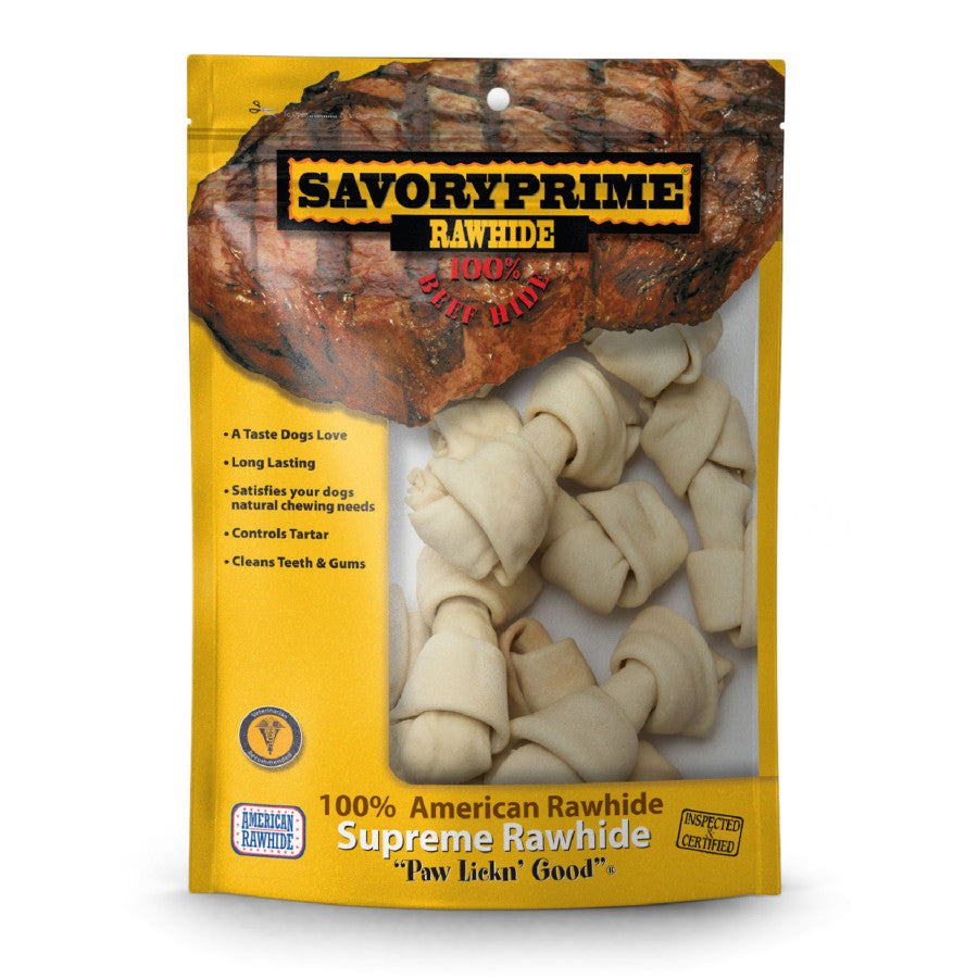 Savory Prime Supreme Knotted Rawhide Bones