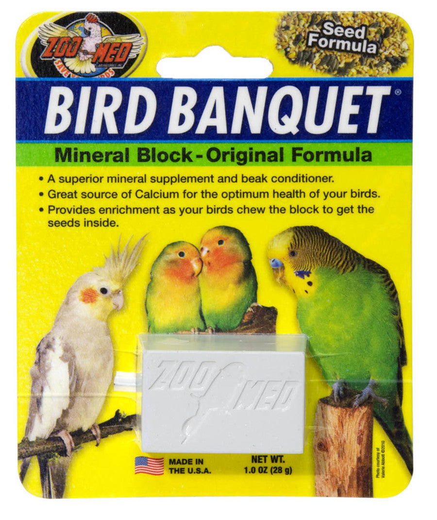 Zoo Med Bird Banquet Original Seed Formula Mineral Block