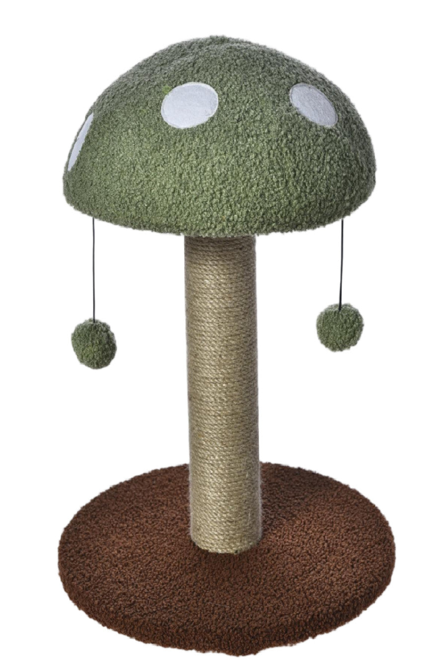 Max & Marlow Mushroom Cat Post w/ Toy Green