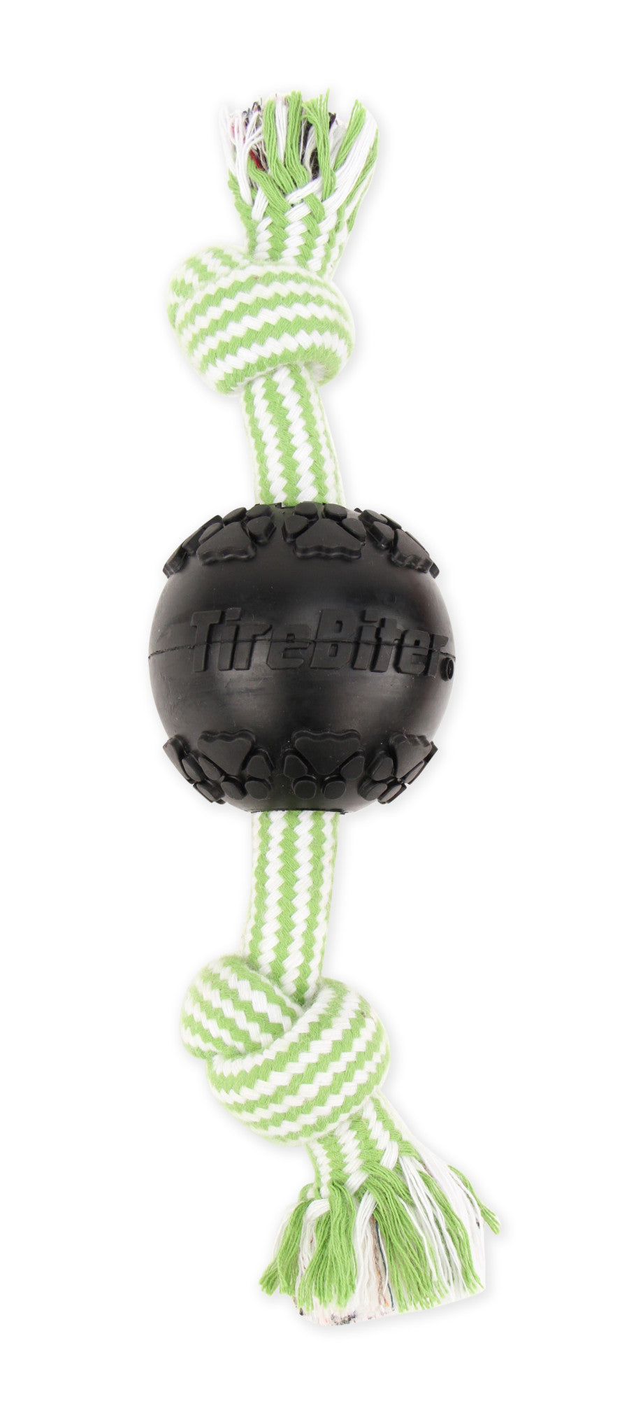 Mammoth Pet Products TireBiter Ball w/Rope Dog Toy
