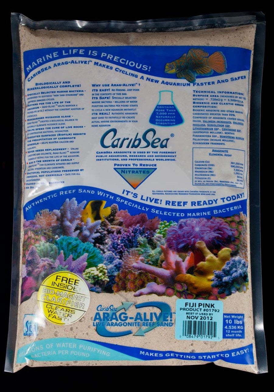 CaribSea Arag-Alive Fiji Pink Aquarium Sand