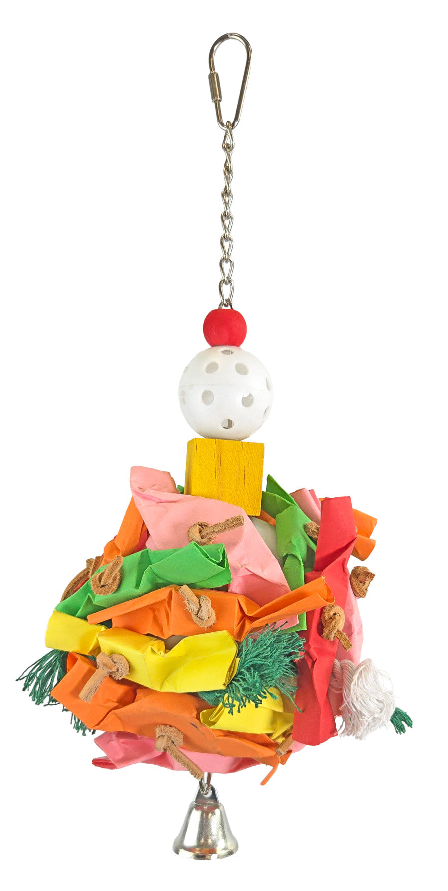 A & E Cages Happy Beaks Monster Ball w/ Bell Bird Toy