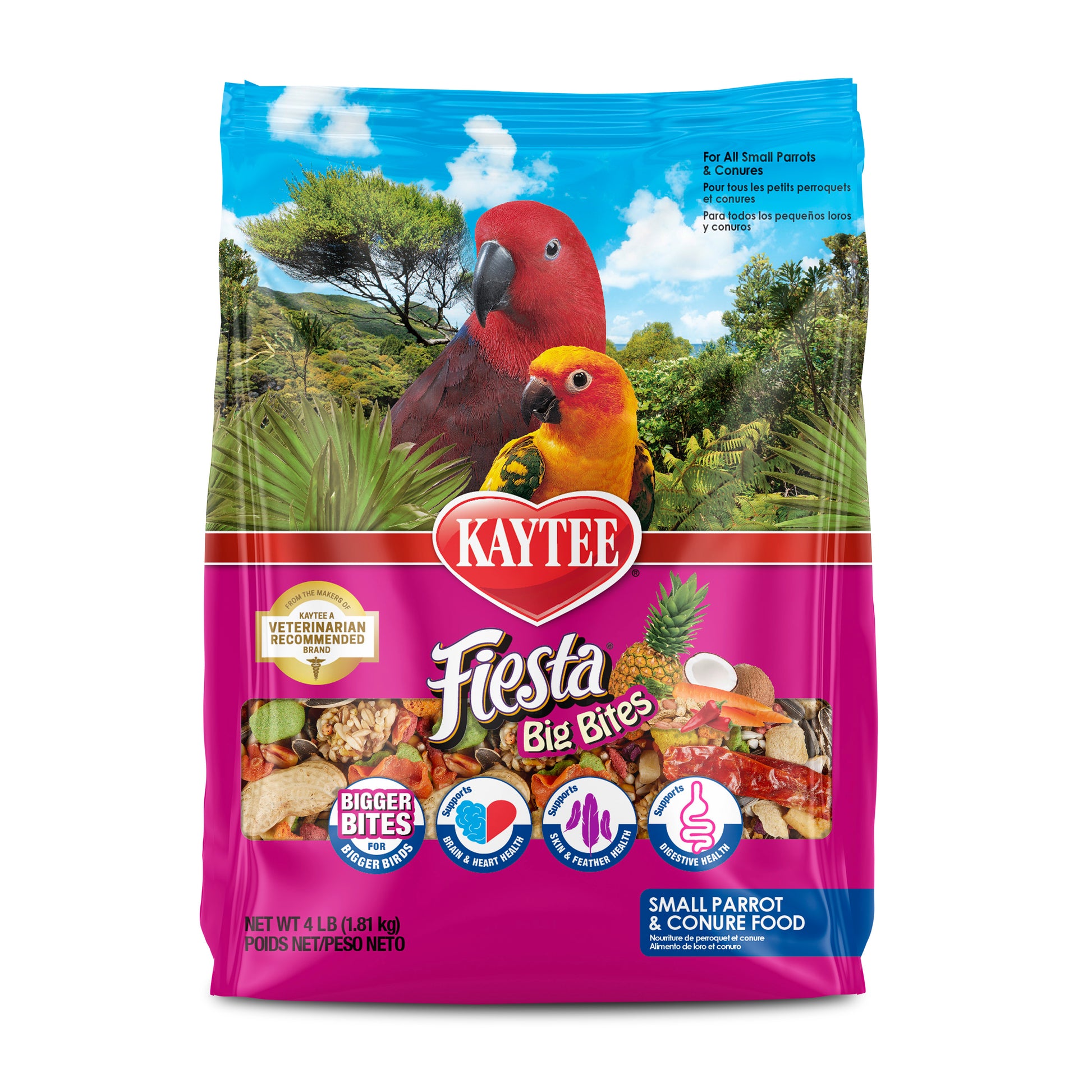 Kaytee Fiesta Big Bites Small Parrot and Conure Food