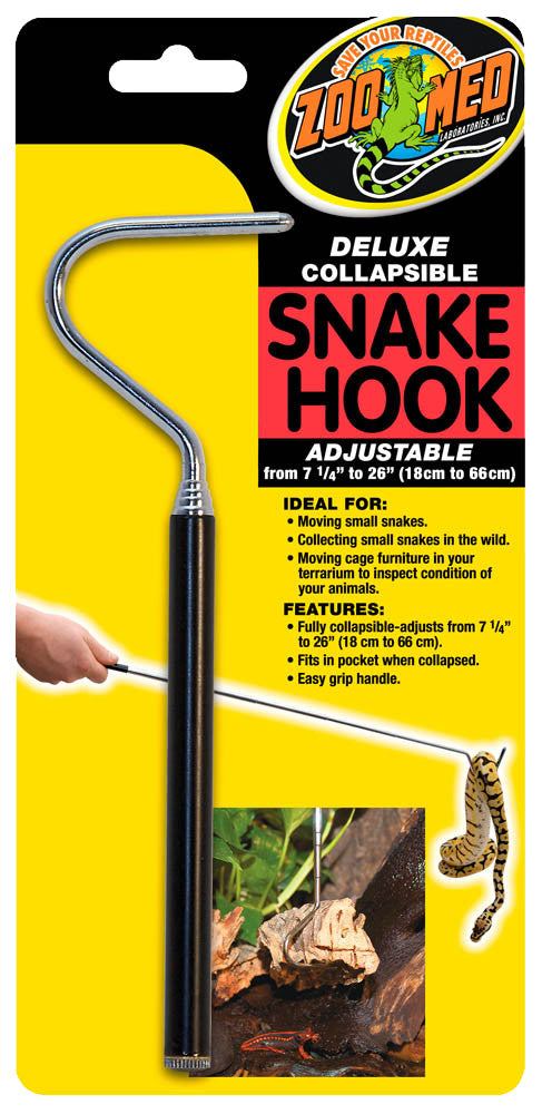 Zoo Med Deluxe Collapsible Snake Hook - Black, 1ea/7.25 In - 26 in