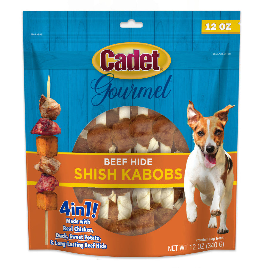 Cadet Gourmet Beef Hide Shish Kabob Dog Treats