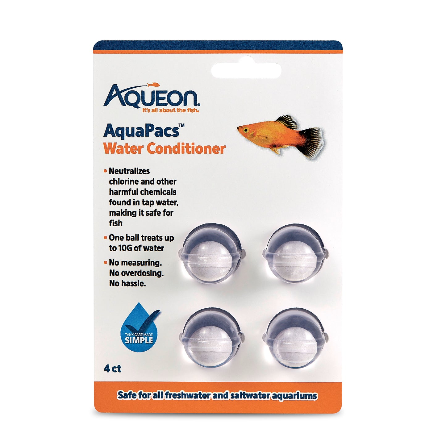 Aqueon AquaPacs Water Conditioner - 6ea/4-pk
