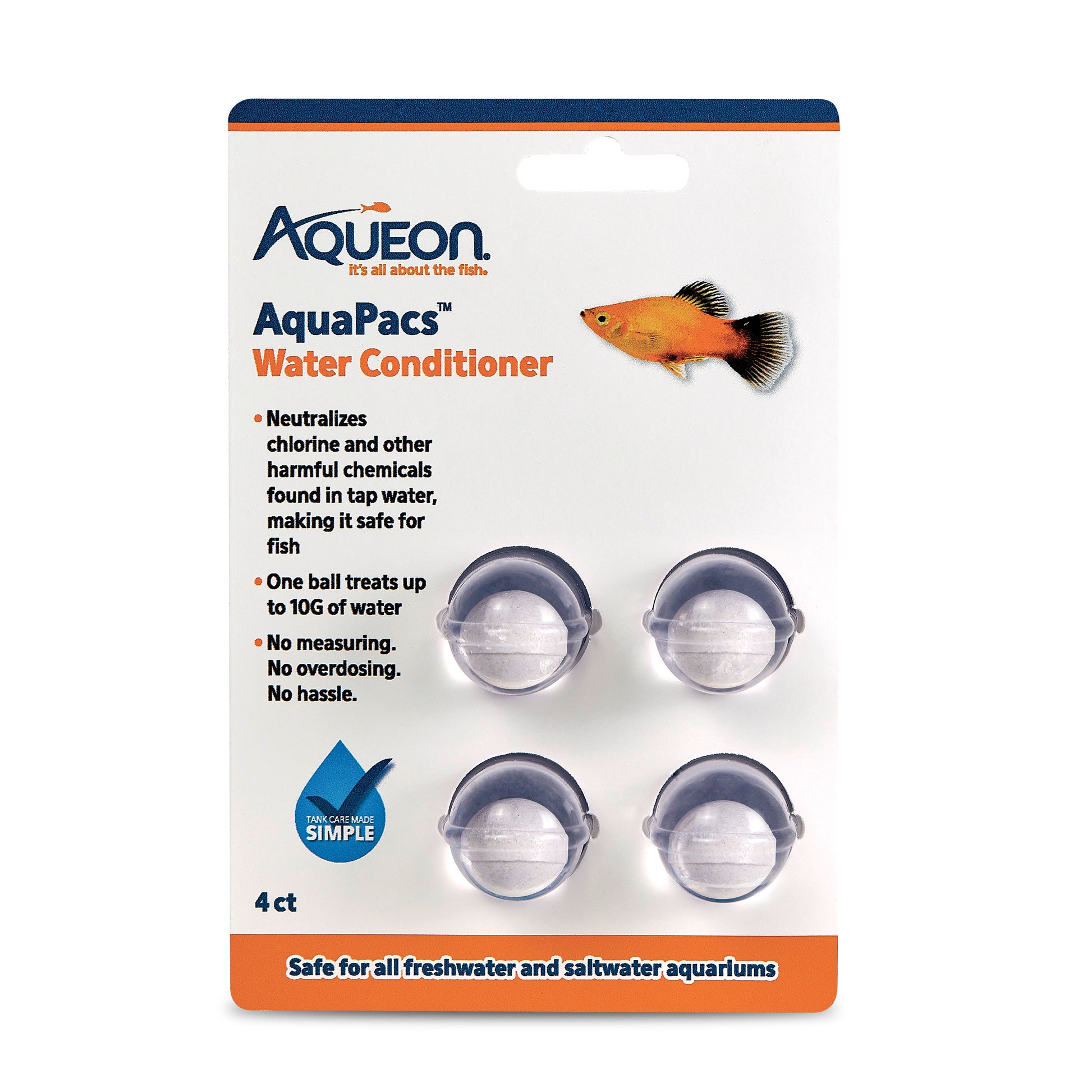 Aqueon AquaPacs Water Conditioner - 6ea/4-pk