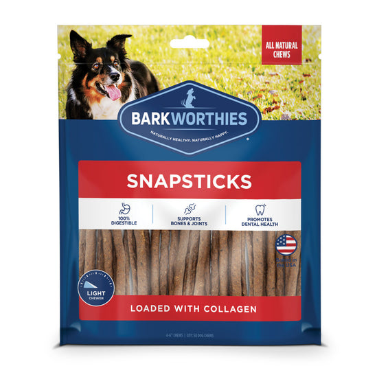 Barkworthies Snapsticks with Collagen Dog Treat