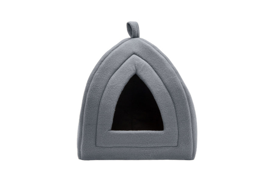 Fur Haven Pet Products Fleece Pet Tent - Heather Gray - 13 in x 13 in.