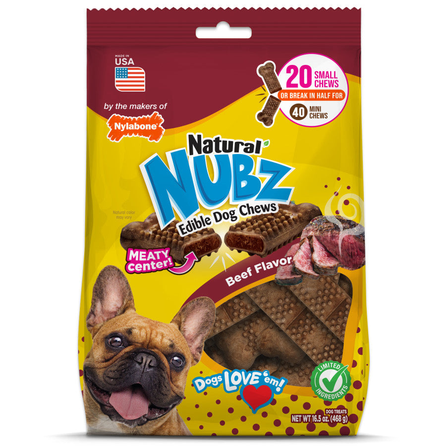 Nylabone Nubz Meaty Center Dog Chew Treats