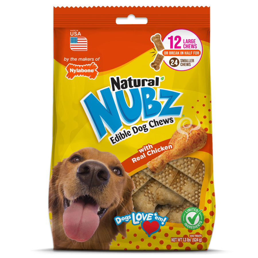 Nylabone Nubz Chicken Dog Chew Treats