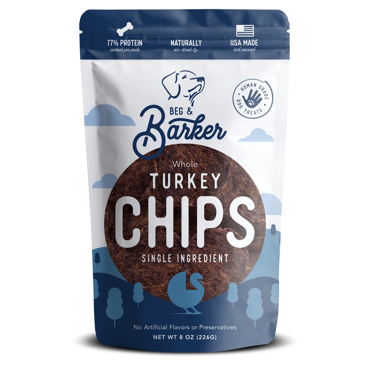 Beg and Barker Whole Turkey Chips Dog Treats
