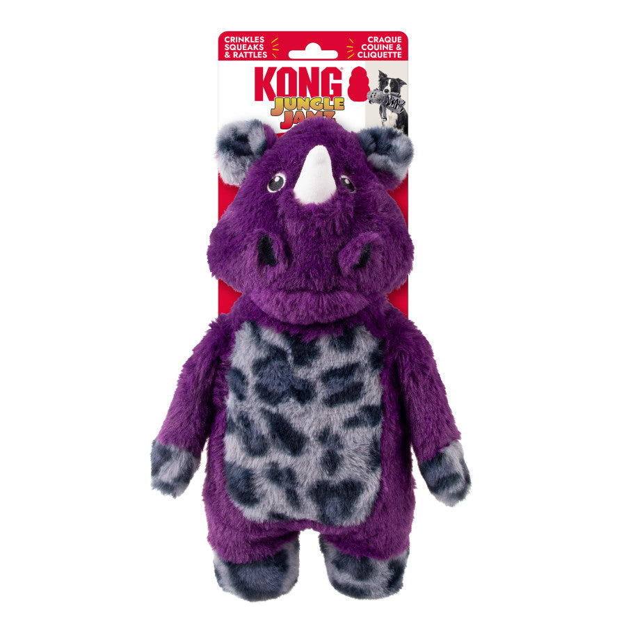 KONG Jungle Jamz Rhino Dog Toy