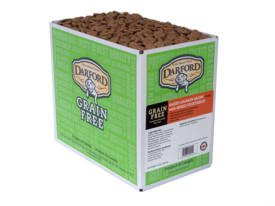 Darford Oven Baked Grain Free Dog Treats Salmon with Mixed Vegetables
