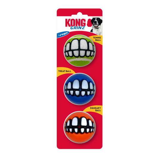 KONG Grinz by Rogz Variety Ball Dog Toys