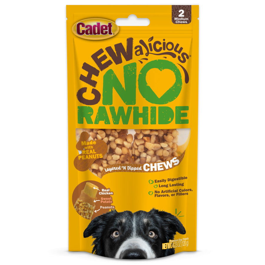 Cadet Chewalicious Layered 'N Dipped Rawhide-Free Natural Crunchy Chews