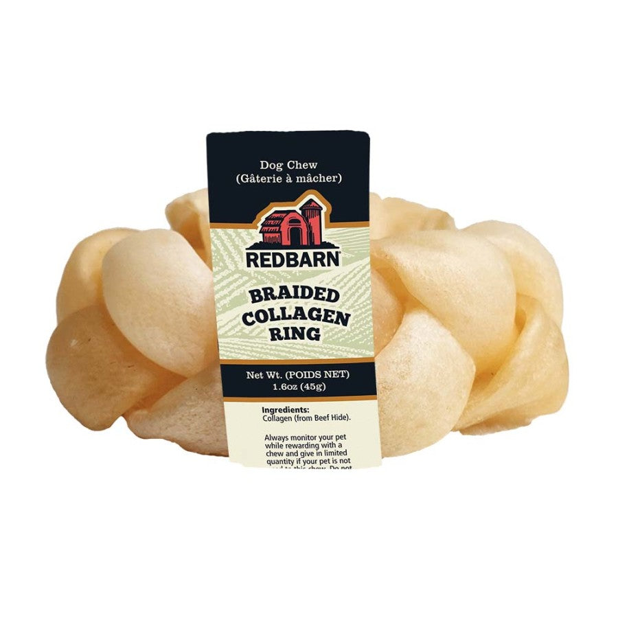 Redbarn Pet Products Collagen Braided Ring Dog Treat