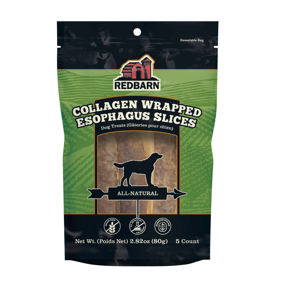 Redbarn Pet Products Redbarn Collagen Wrapped Esophagus Slice Dog Treat