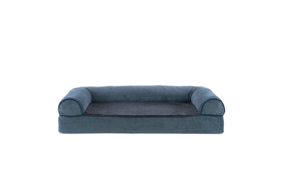 Fur Haven Pet Products Sherpa & Chenille Sofa Orthopedic Pet Bed