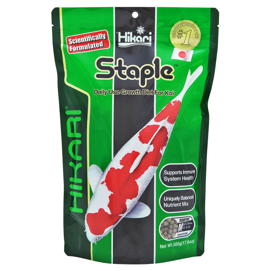 Hikari USA Staple Growth Formula Pellet Fish Food for Koi and Other Pond Fishes