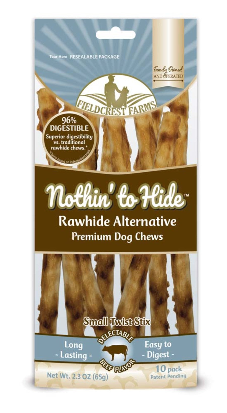 Fieldcrest Farms Nothin' To Hide Twist Stix Dog Treat