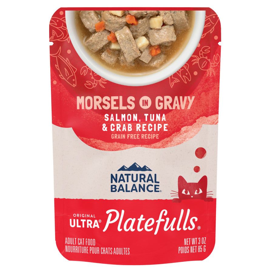 Natural Balance Pet Foods Original Ultra Platefulls Morsels in Gravy Wet Cat Food Pouch