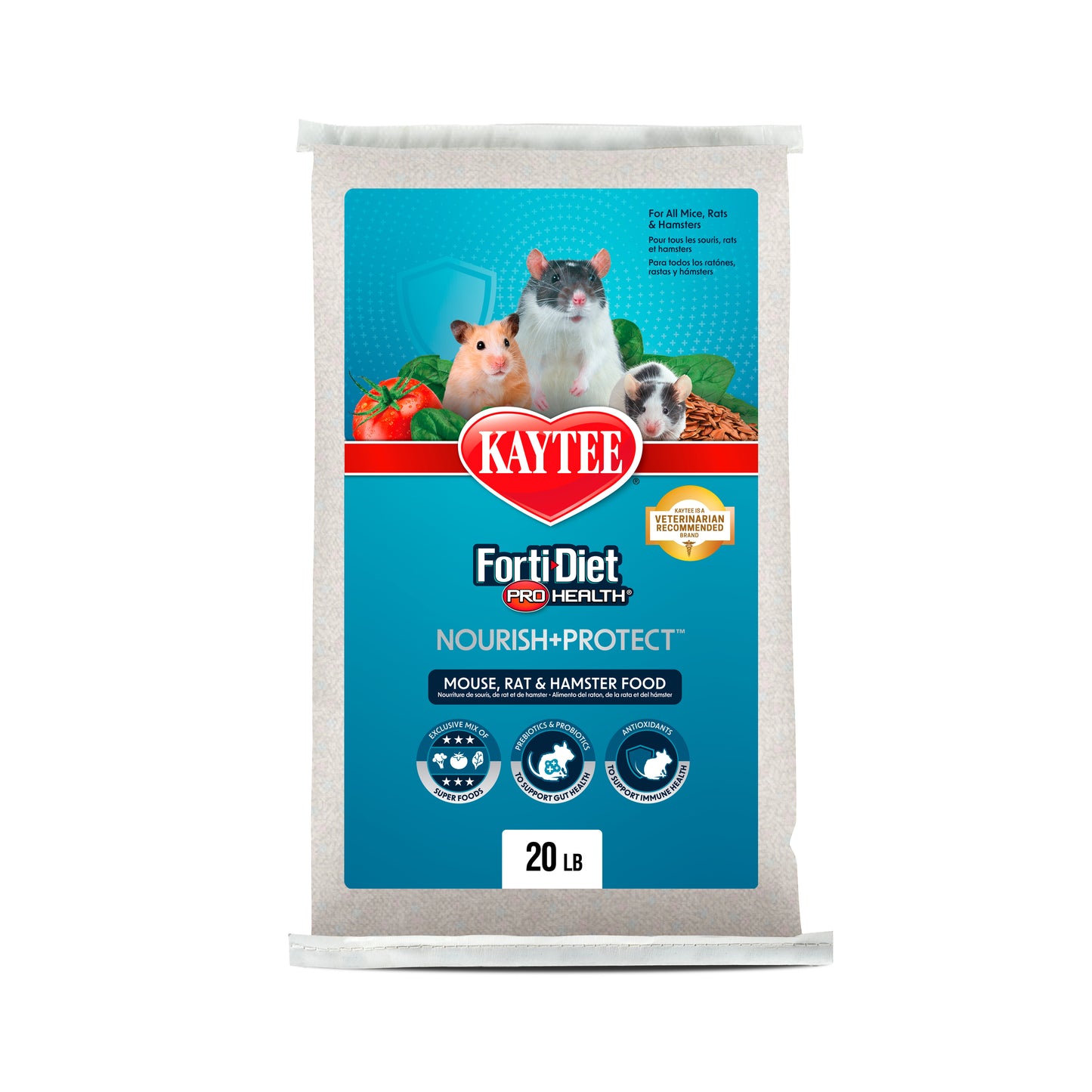 Kaytee Forti-Diet Pro Health Nourish+Protect Mouse, Rat & Hamster Food