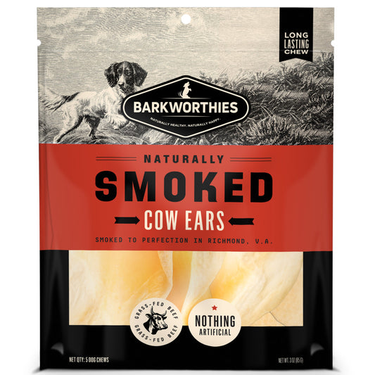 Barkworthies Smoked Cow Ear Dog Treat