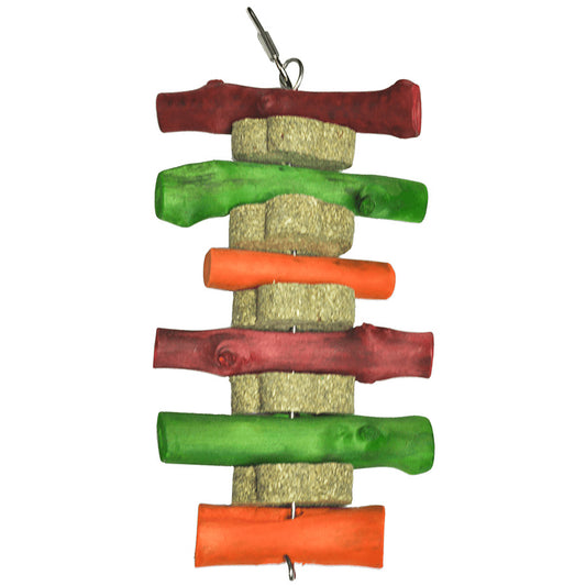 A & E Cages Nibbles Colored Circle Small Animal Hay Chew Stackers