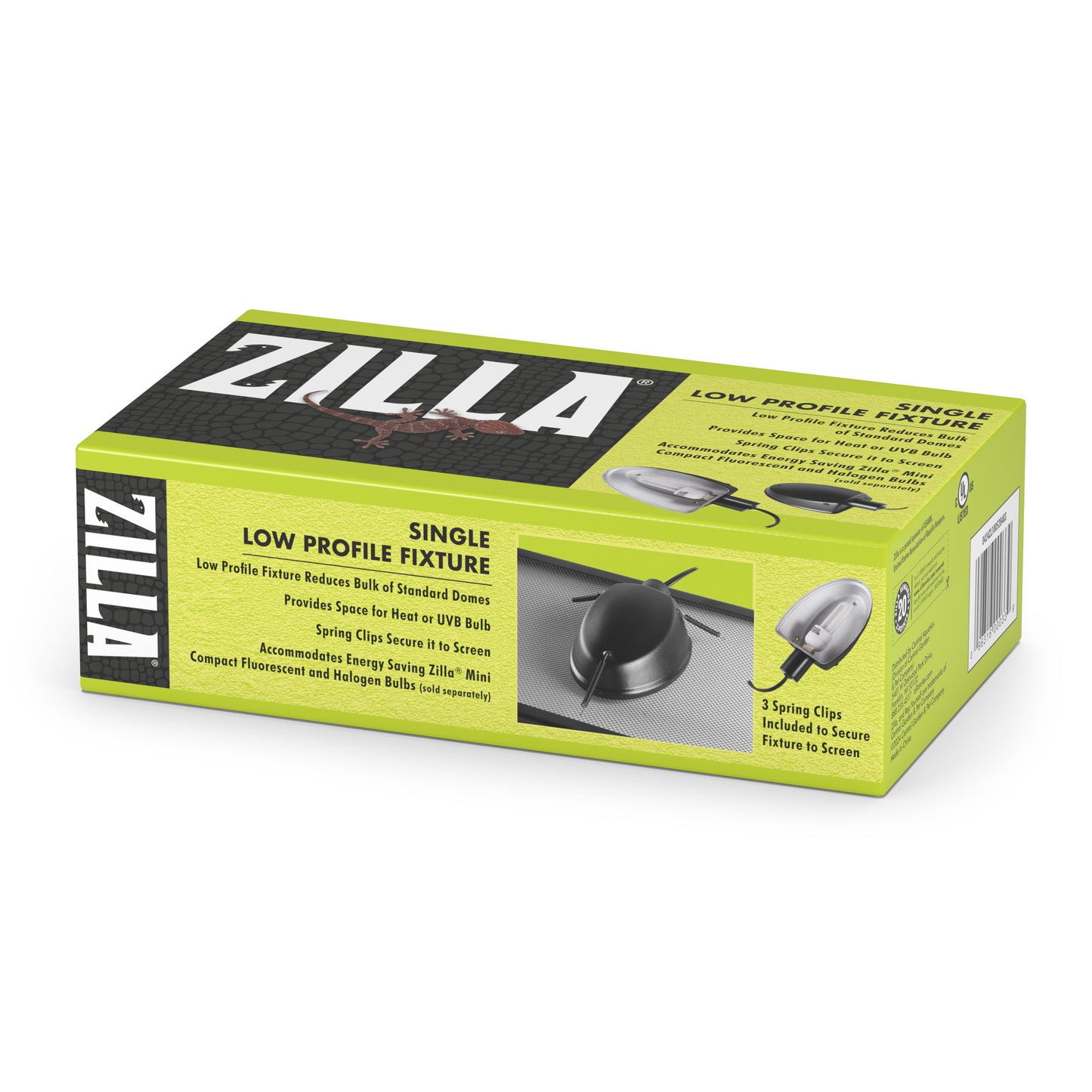 Zilla Low Profile Reptile Terrarium Fixtures - Single