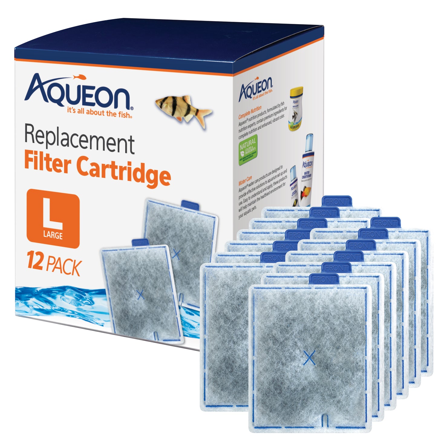 Aqueon Replacement Filter Cartridges - Large - 12 pk