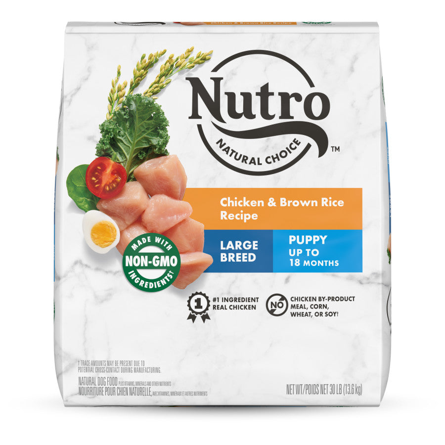SPECIALS RESOURCES CONTACT US MY ACCOUNT Dog Food Dry Food Customer View Printable View Nutro Products Natural Choice Large Breed Puppy Dry Dog Food Chicken & Brown Rice Nutro Products Natural Choice Large Breed Puppy Dry Dog Food